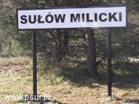 Sułów Milicki - tablica na stacji