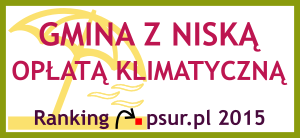 Odznaka: Gmina z niską opłatą klimatyczną - ranking psur.pl 2015