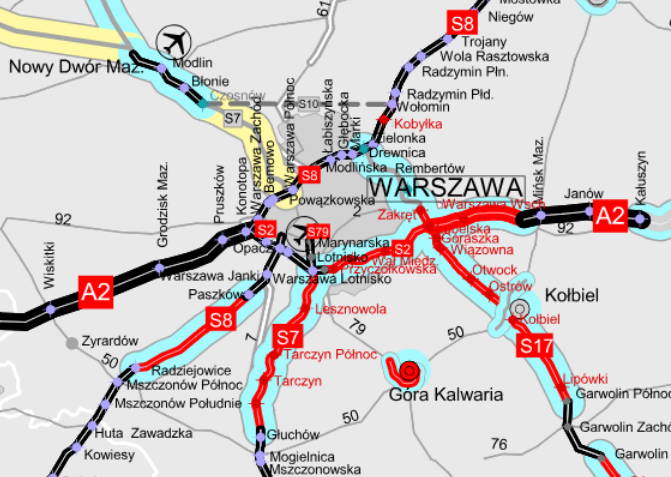 Nowe autostrady w okolicach Warszawy